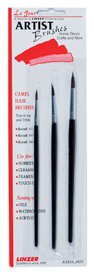 Hardware store usa |  3PCRND Artist Brush Set | A383 | LINZER/AMERICAN BRUSH