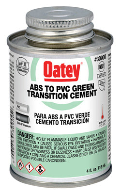 Hardware store usa |  4OZ GRN ABS/PVC Cement | 30900V | OATEY COMPANY