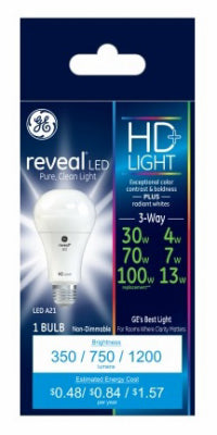 Hardware store usa |  GE 4/7/13W A21 Rev Bulb | 24196 | G E LIGHTING