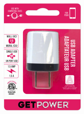 Hardware store usa |  SGL Wall USB Adapter | GP-ACETL-BLK | ARIES MFG