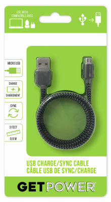 Hardware store usa |  3'Micro USB Braid Cable | GP-USB-BRM | ARIES MFG