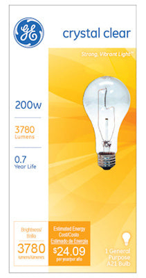 Hardware store usa |  GE200W CLR STD LGT Bulb | 16069 | G E LIGHTING