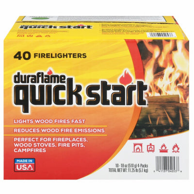 Hardware store usa |  10PK Quick Firelighter | 4053 | DURAFLAME COWBOY INC