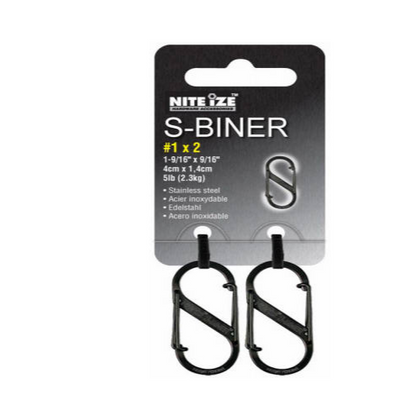 2PK BLK S-Biner Clip