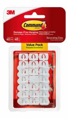 Hardware Store USA | 40PK WHT Decor Clips