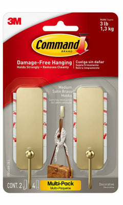 Hardware Store USA | 2PK MED Sat BRS Hook