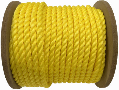 Hardware Store USA | 1x65 YEL Twist PolyRope