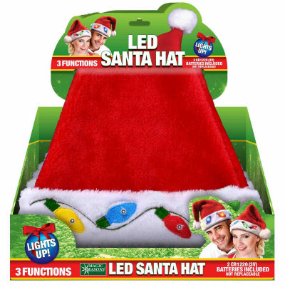 Hardware Store USA | LED Plush Santa Hat | Pack Of 12