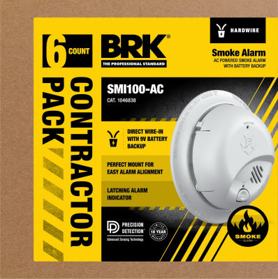 Hardware Store USA | 6PK 120V AC Smoke Alarm