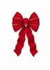 Hardware Store USA | RED/GLD Velvet Bow | Pack Of 12