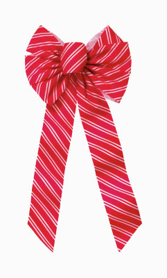 Hardware Store USA | Candy Cane Striped Bow | Pack Of 24