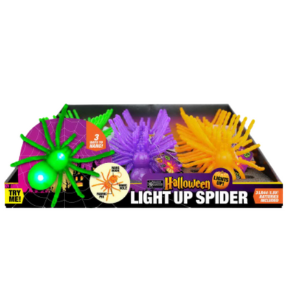 Halloween Light Up Spider, Assorted