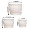 5,8,12 Inch Kanha Matki Plastic Flower Pot with Bottom Tray - Set of 3