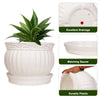 5,8,12 Inch Kanha Matki Plastic Flower Pot with Bottom Tray - Set of 3