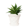 14 Inch Style Flower Pot with 14 Inch Bottom Tray Plastic Planter - Set of 2