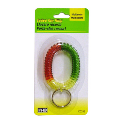 Hardware Store USA | Multi Coiled Key Rings | Pack Of 5