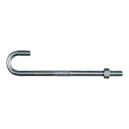 Hardware Store USA | 3/8x7 Zinc J Bolt