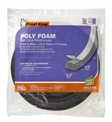 Hardware Store USA | 3/4x1/2 GRY Foam Tape