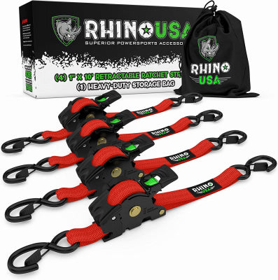 Hardware Store USA | 4PK1x10 RED Ratch Strap