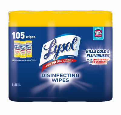 Hardware Store USA | 3PK 35CT Lysol Wipes