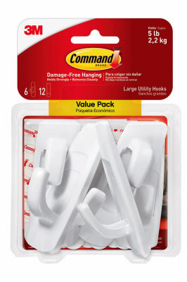 Hardware Store USA | 6PK LG WHT Command Hook