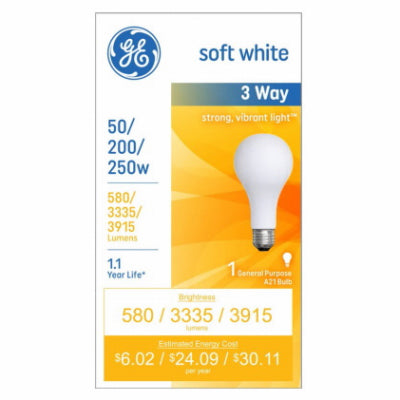 Hardware Store USA | GE 50/250W A21 Bulb | Pack Of 12