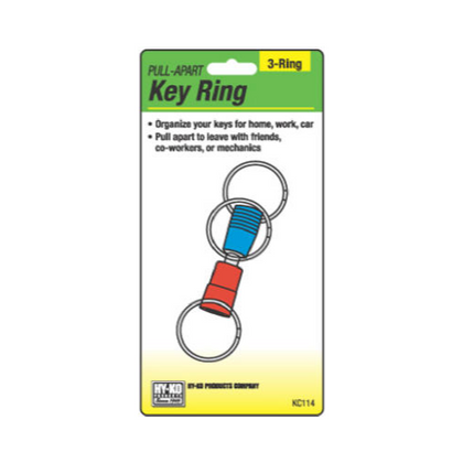 Hardware Store USA | 3WY Pull Apart Key Ring | Pack Of 5