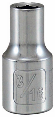Hardware store usa |  MM1/4DR 3/16 6PT Socket | 108316 | APEX TOOL GROUP-ASIA