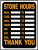 Hardware Store USA | 9x12 Store Hours Sign