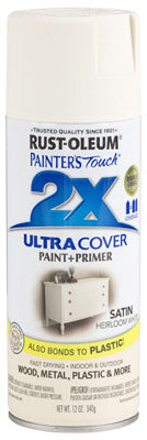 Hardware store usa |  PT2X 12OZ Sat WHT Paint | 334071 | RUST-OLEUM