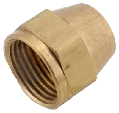 Hardware Store USA | 1/4BRS STD Short FL Nut