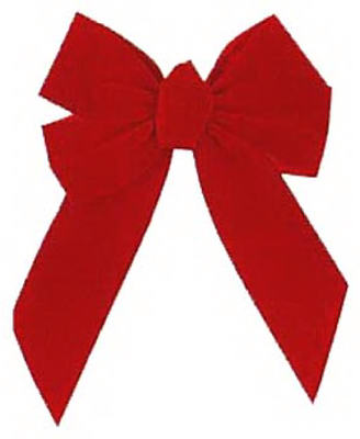 Hardware store usa |  5 Loop RED Velvet Bow | 7346 | HOLIDAY TRIM