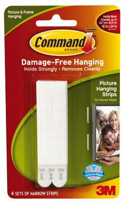 Hardware store usa |  WHT Narr PictHang Strip | 17207-ES | 3M COMPANY
