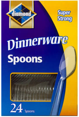 24CT CLR Plas Spoon