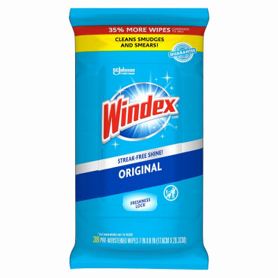 Hardware store usa |  Windex 38CT Flat Wipes | 00296-WINDEX | S C JOHNSON WAX