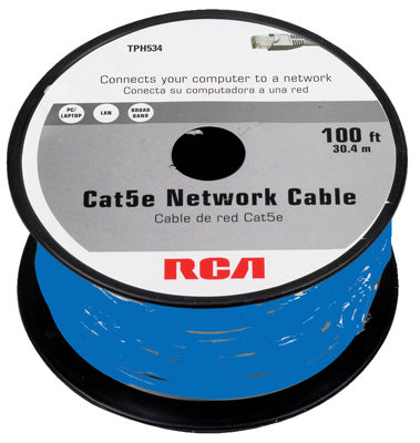 Hardware store usa |  100' BLU Cat5e Cable | TPH534BR | AUDIOVOX