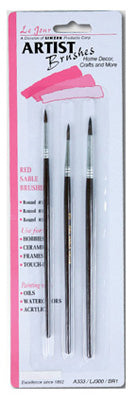 Hardware store usa |  3PC RND Art Brush Set | A333 | LINZER/AMERICAN BRUSH