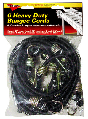 Hardware store usa |  6PK Bungee Cord ASSTD | 6356 | HAMPTON PRODUCTS-KEEPER
