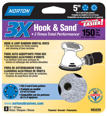 Hardware store usa |  3PK 50G Hook/Loop Disc | 7660703229 | NORTON ABRASIVES/ST GOBAIN