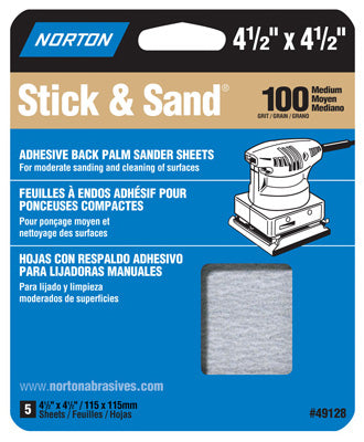 Hardware store usa |  5PK 4-1/2 100G Sheet | 7660705452 | NORTON ABRASIVES/ST GOBAIN