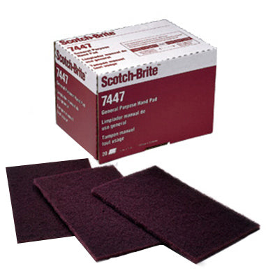 Hardware store usa |  6x9 Maroon Hand Pad | 7447 | 3M COMMERCIAL