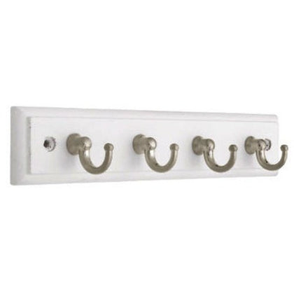 Hardware Store USA | SN/WHT 4 Hook Rail