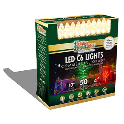 Hardware store usa |  50LT WW C6 LED LGT Set | LEDBX-C650-WW | HOLIDAY BRIGHT LIGHTS