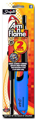 Hardware store usa |  2PK Aim Flame Lighter | BGM9-2/12OS-W | CALICO BRANDS