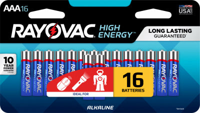 Hardware store usa |  RAYO 16PK AAA Battery | 824-16LTK | RAYOVAC