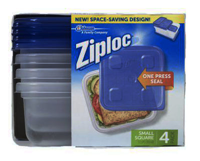 Food Storage Container, 3-Cup Square, 4-Ct.