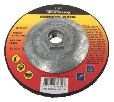 Hardware Store USA | 4.5x1/4 27 Grind Wheel