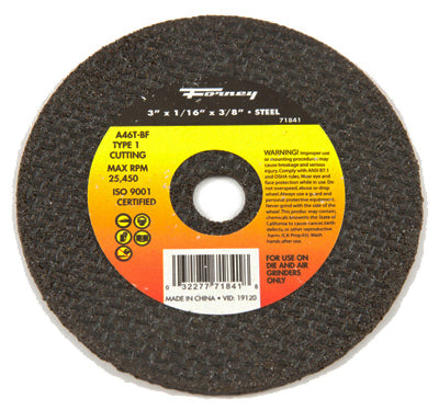 Hardware Store USA | 3x1/16x3/8 T1 Cut Wheel