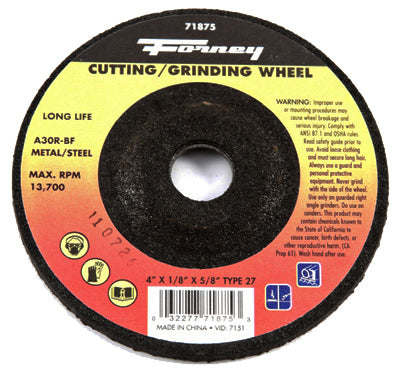 Hardware Store USA | 4x1/8x5/8 Grind Wheel