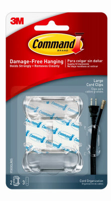 Hardware Store USA | 2PK LG CLR Cord Clip